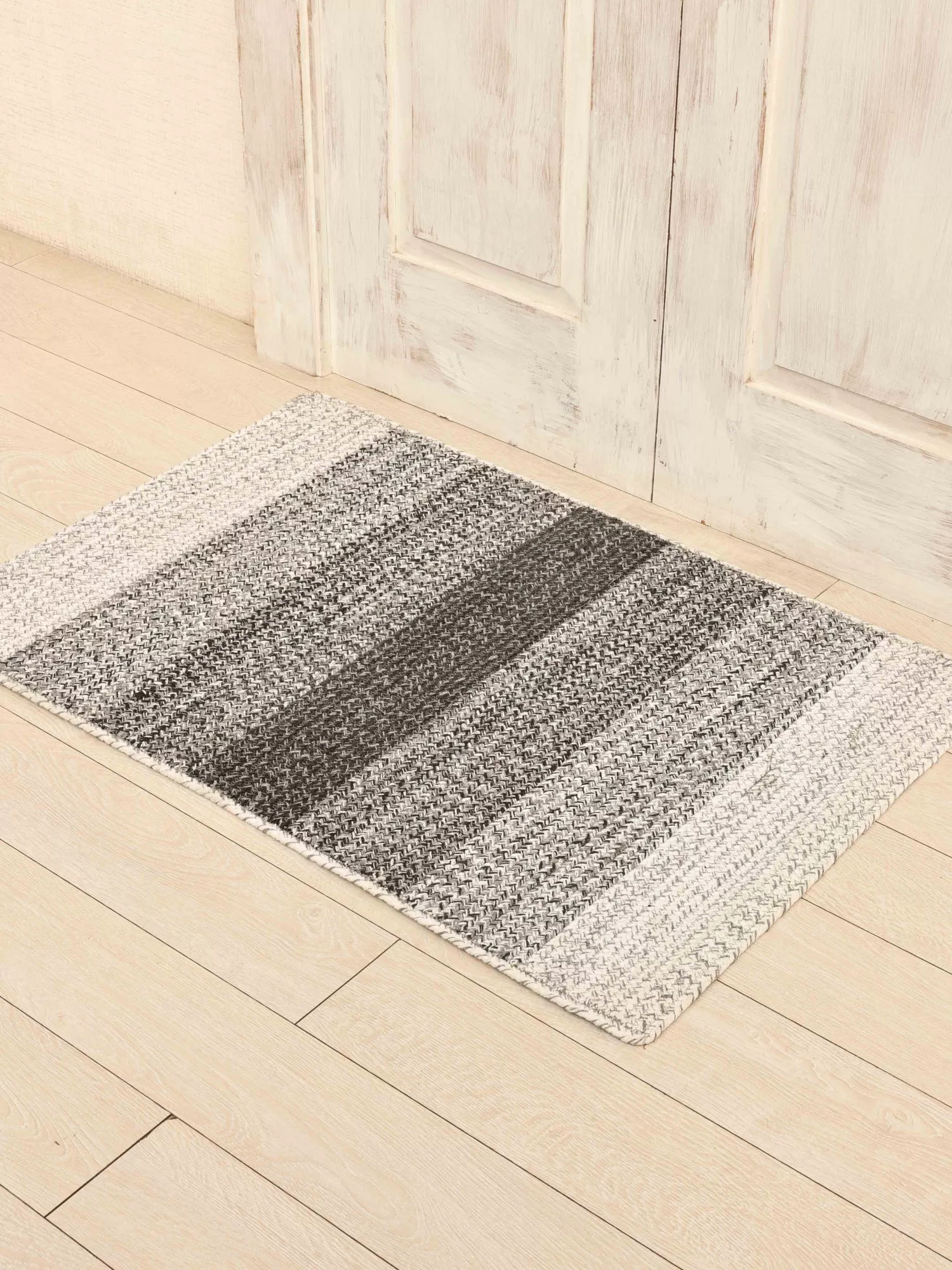 Cotton Stripe Textured Rug Set of 1