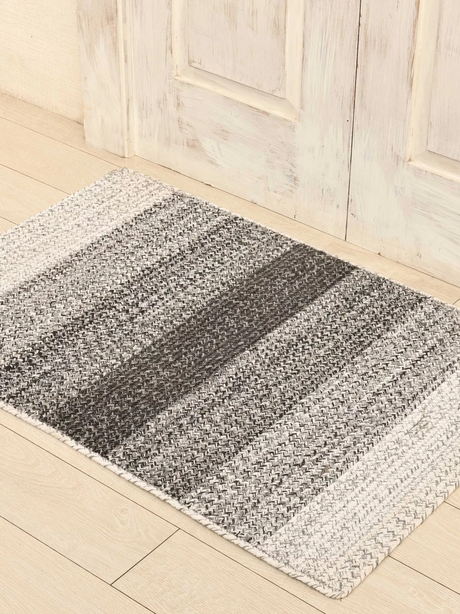 Cotton Stripe Textured Rug Set of 1