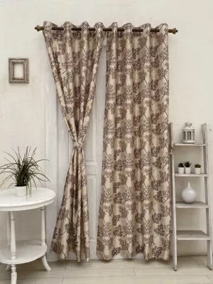 Ariana SBC Soft Abstract Pattern Polyester Curtain – 2 Piece