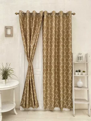 Soft Abstract Pattern Polyester Curtain – 1 Piece