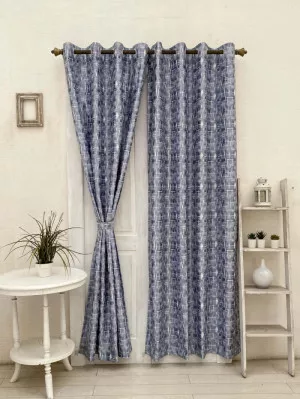 Ariana Soft Abstract Pattern Polyester Curtain – 1 Piece