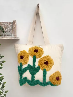 Boho Tote Bag- Zip Closure
