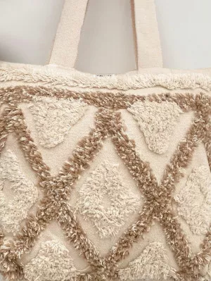 Boho Tote Bag- Zip Closure