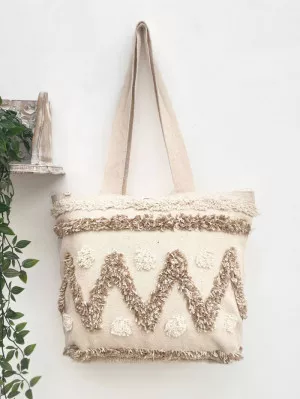 Boho Tote Bag- Zip Closure