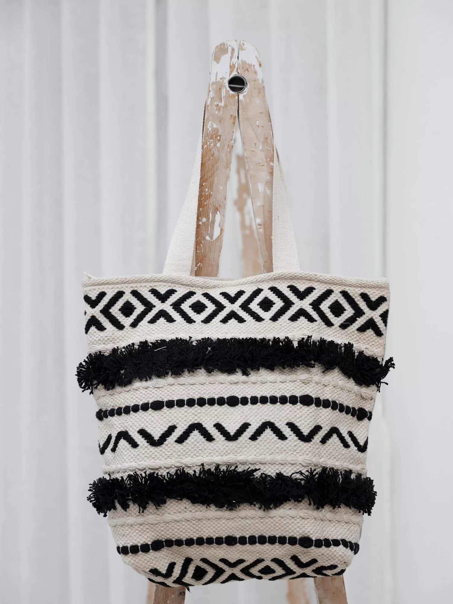 Bohemian Tote Bag- Zip Closure