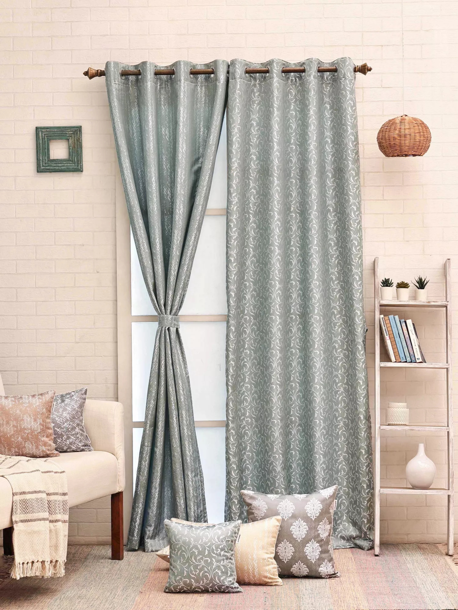 Macrame-Kashmere Combo Pack of 2 Curtain