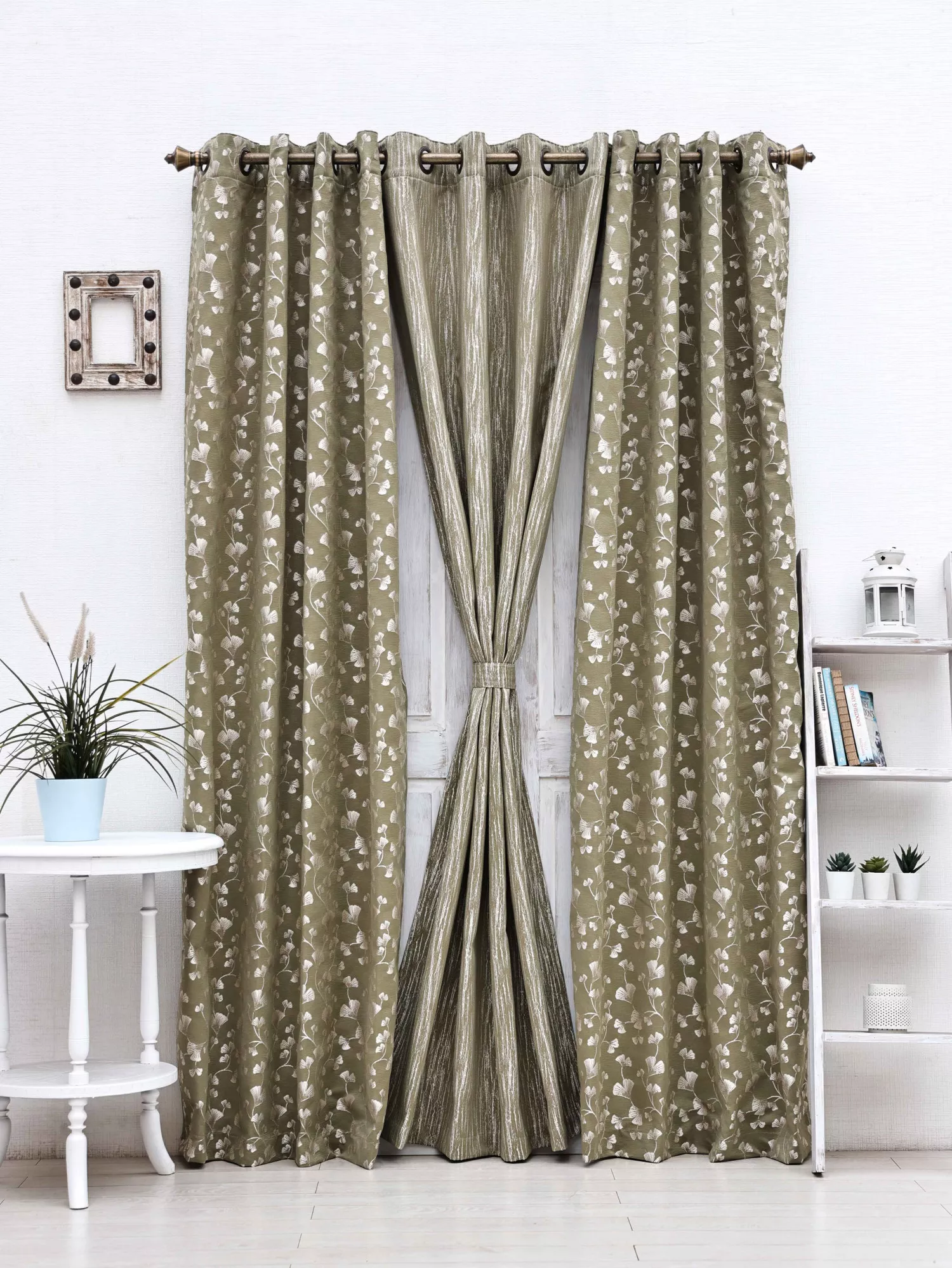 2Tranquil-Luminous Combo Pack of 3 Curtain