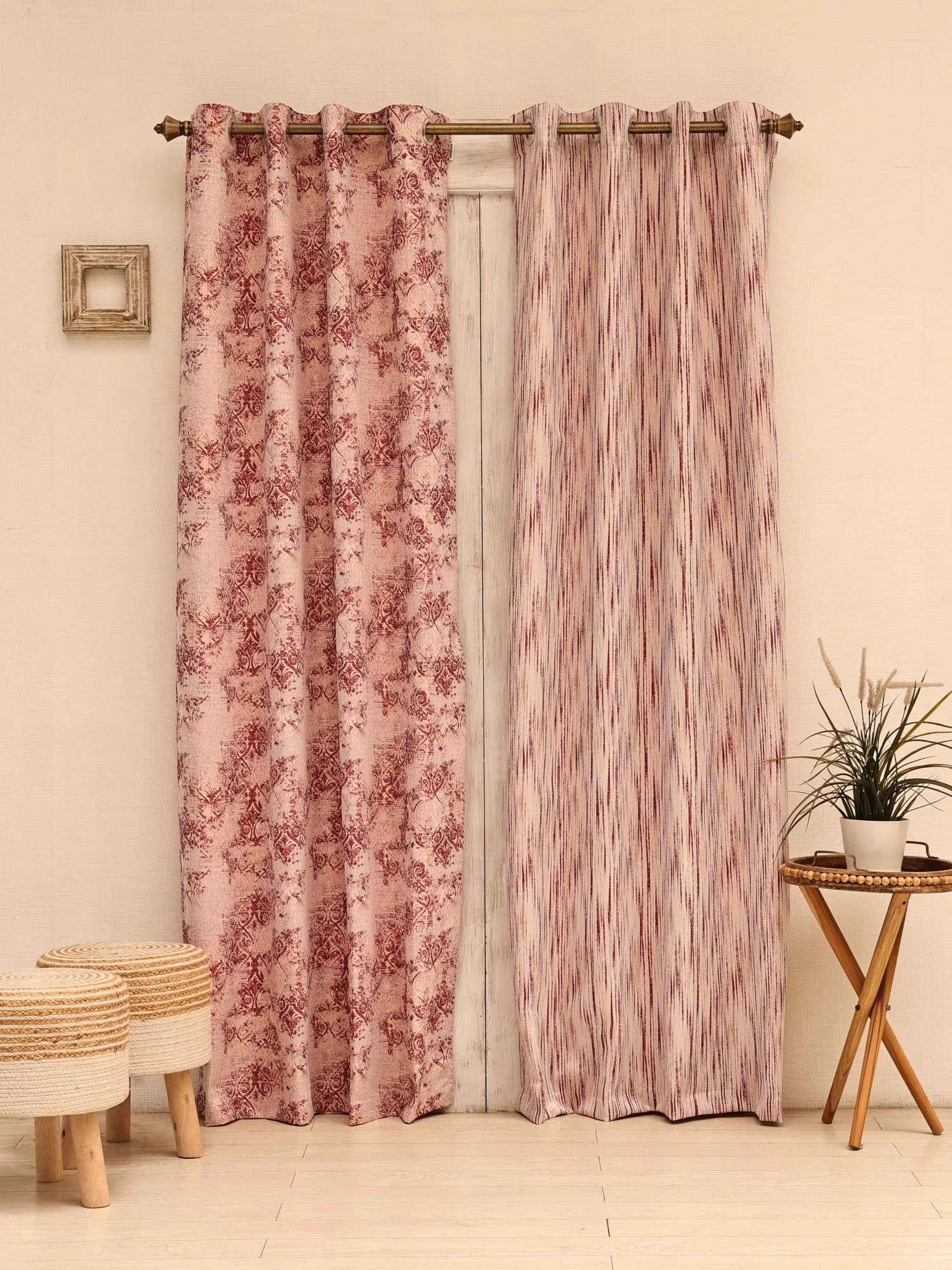 Aureal-Aurum Combo Pack of 2 Curtain