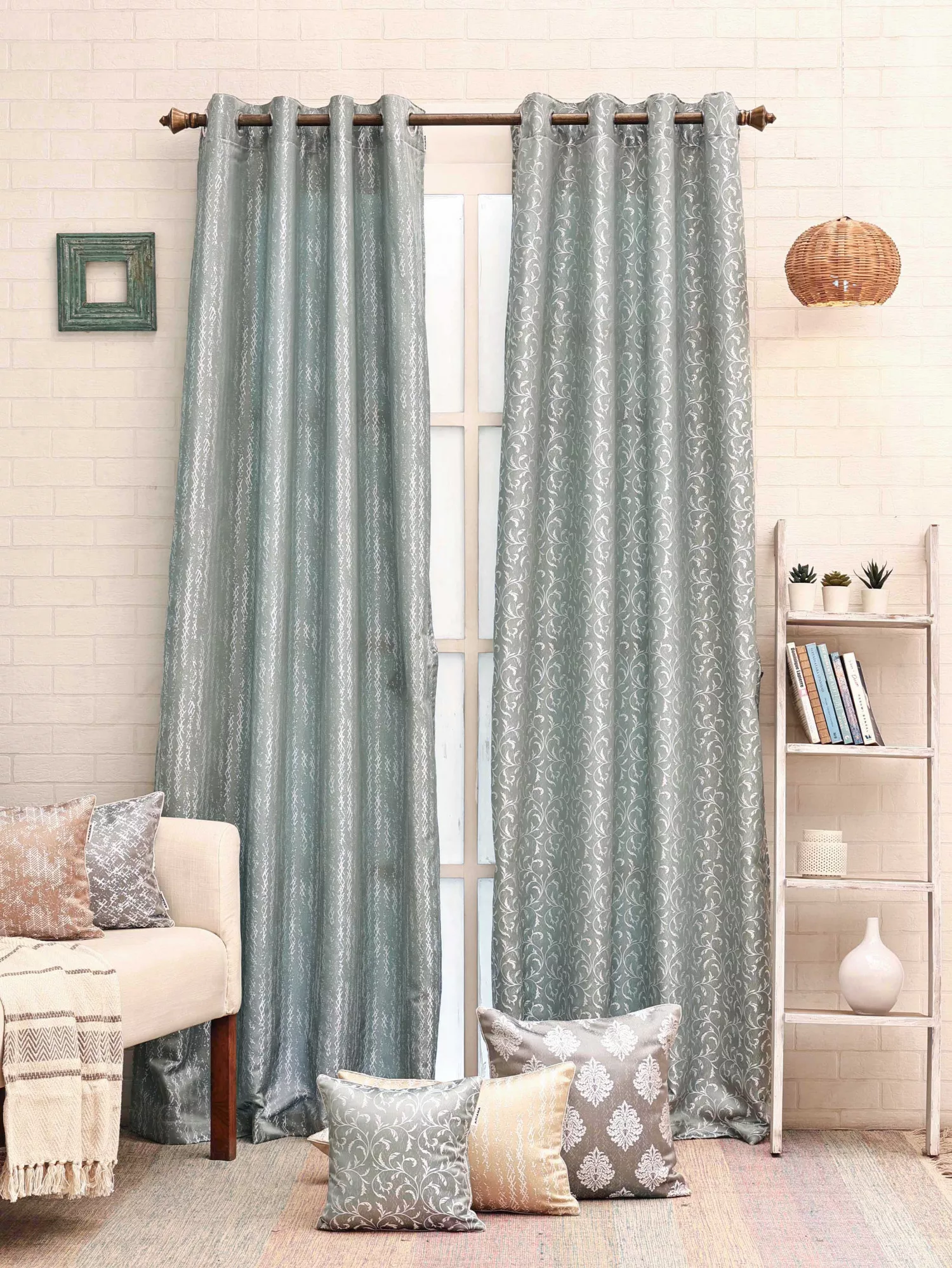 Macrame-Kashmere Combo Pack of 2 Curtain