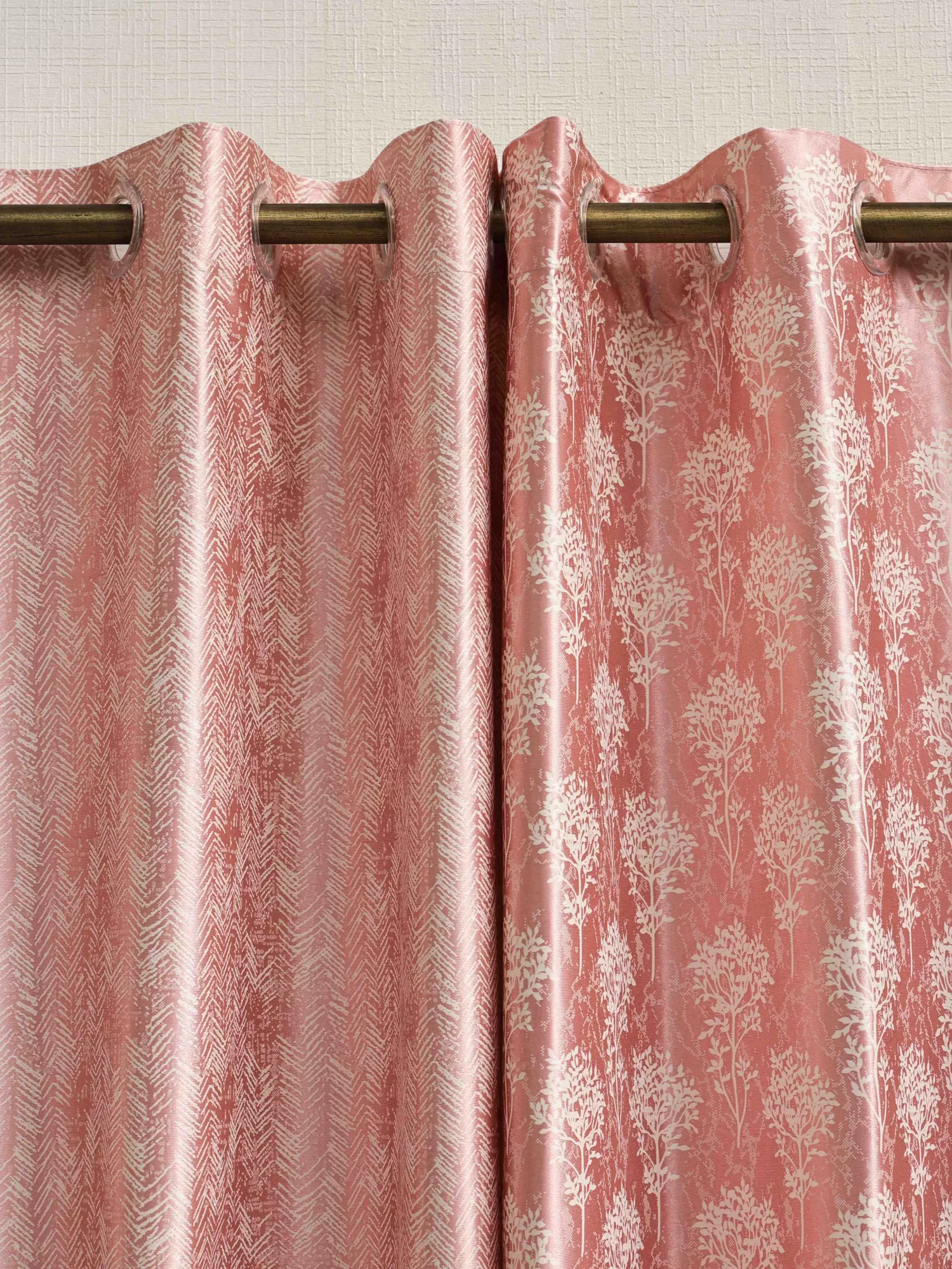 Wave-Bloom Combo Pack of 2 Curtain