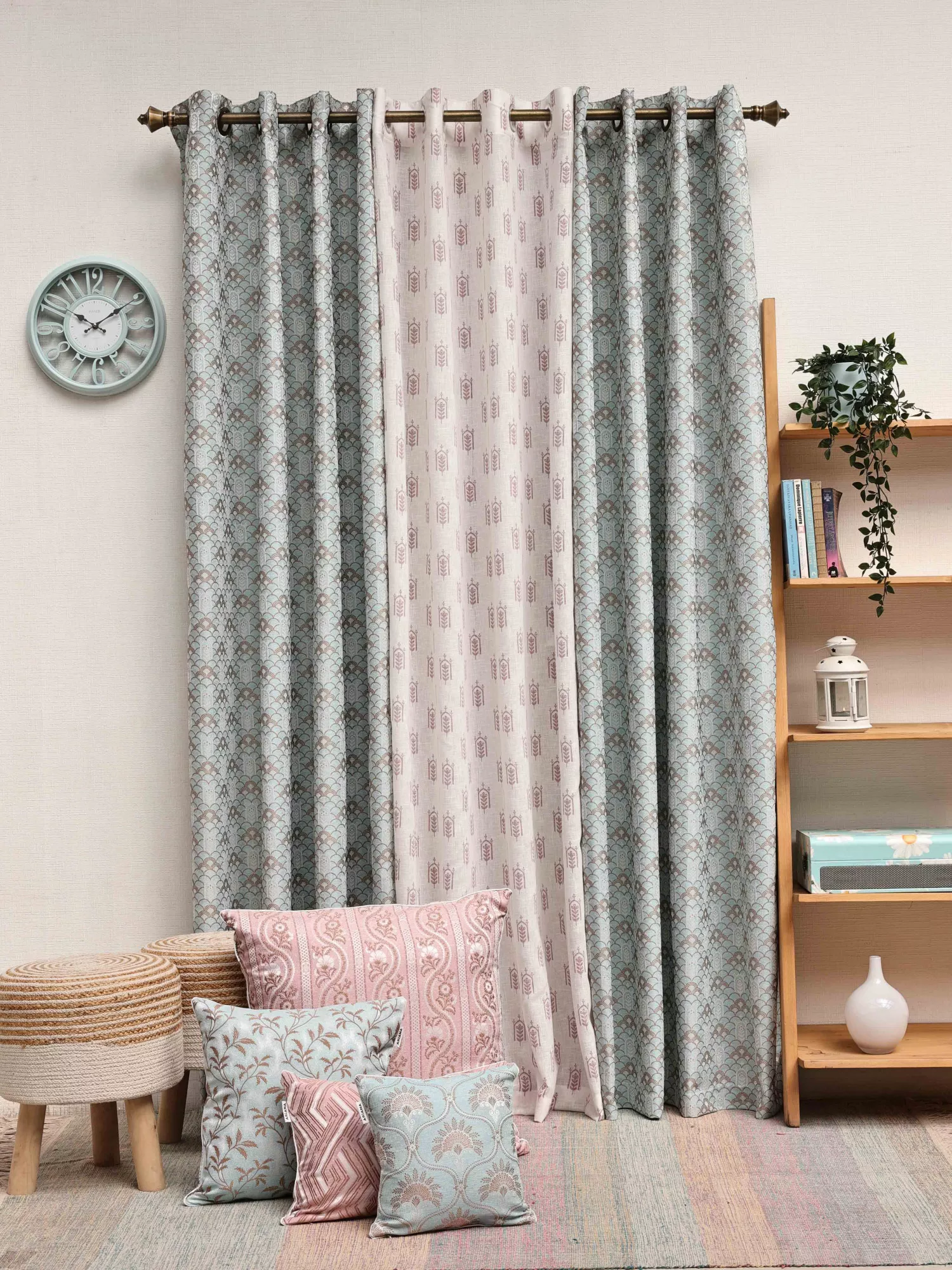 2Mehraab-Sheer Combo Pack of 3 Curtain