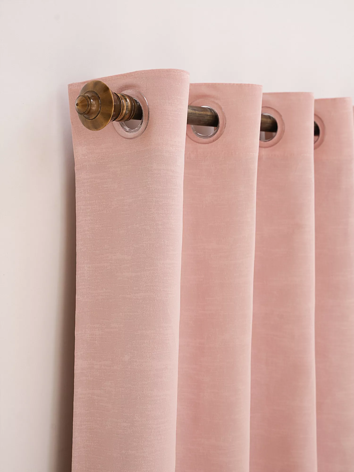Mary with Satin Blackout Lining Self-Textured Curtain 