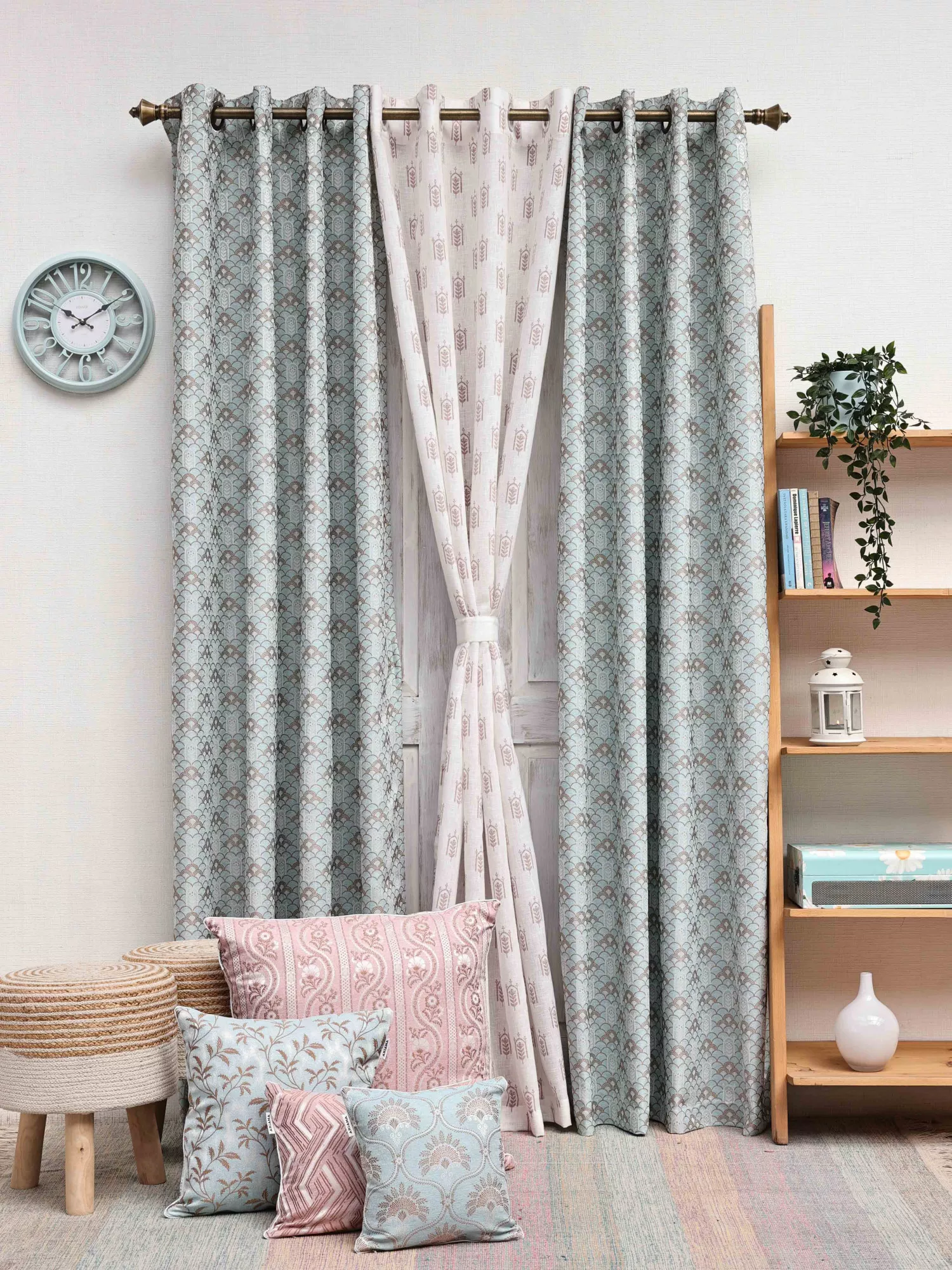 2Mehraab-Sheer Combo Pack of 3 Curtain